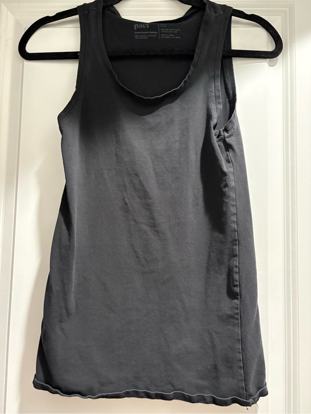 Pact Women’s Black Scoop Neck Tank
